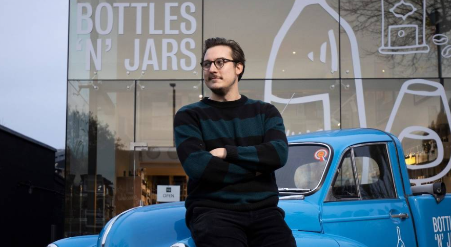 An awesome wine shop, Bottles N Jars has opened in a London car showroom Hexagon Classics