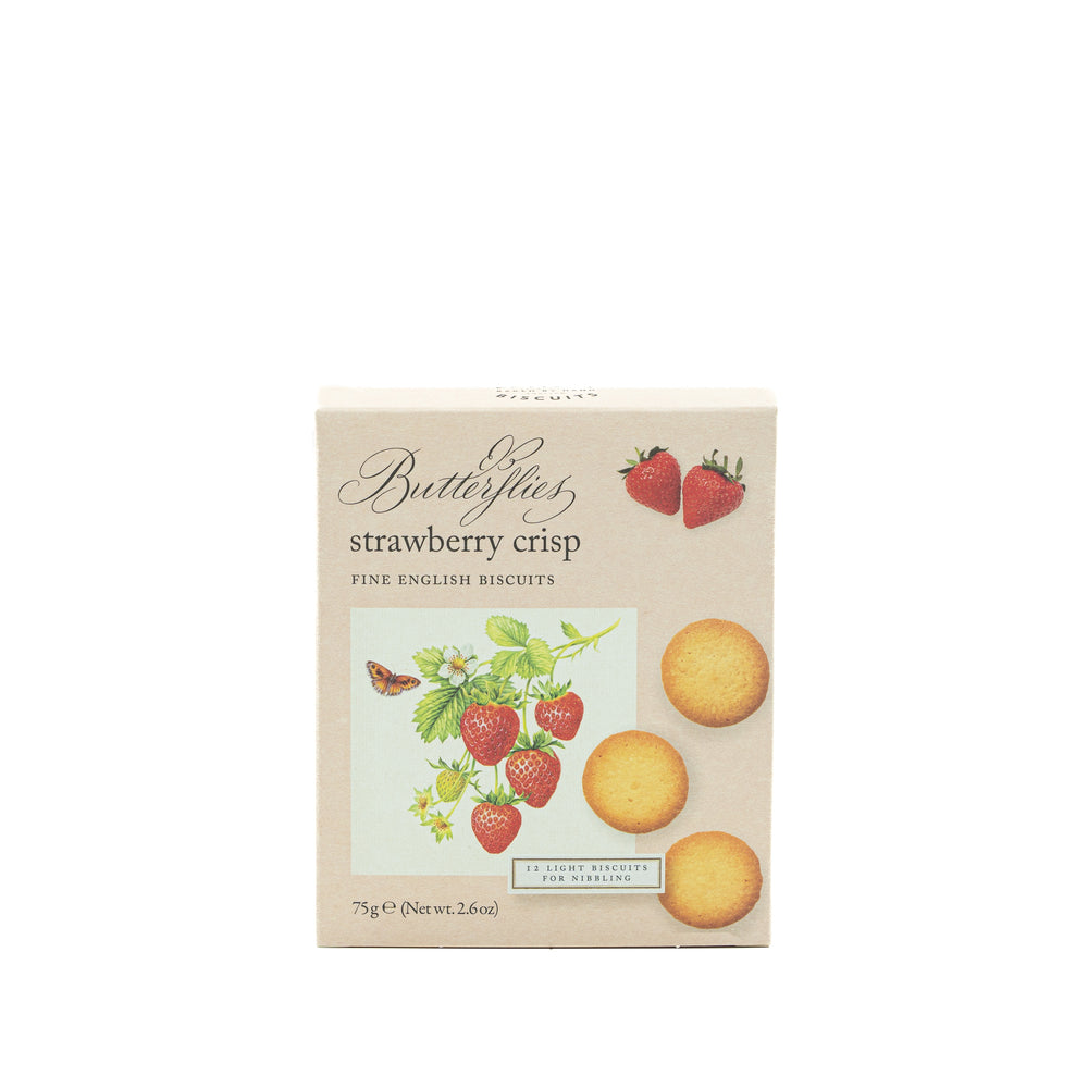 Strawberry Crisp Biscuits Butterflies 75g